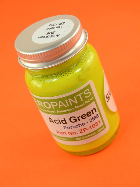 Zero Paints ZP-1031-2M8: Paint for airbrush Acid Green Porsche